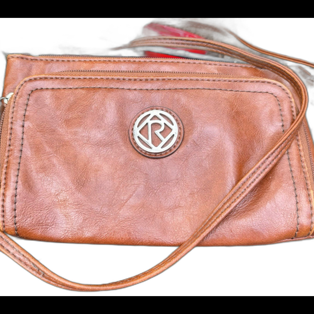 Relic Crossbody by Fossil Brown Leather With Compartments Vintage